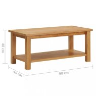 vidaXL Konferenčný stolík masívne dubové drevo 90x45x40 cm 289194 - cena, porovnanie