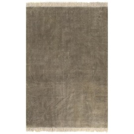 vidaXL Kilim Koberec z bavlny 120x180cm sivo-hnedý