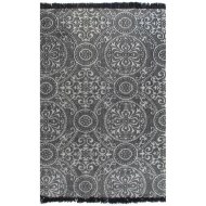 vidaXL Kilim koberec sivý 160x230cm bavlnený vzorovaný