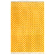 vidaXL Kilim koberec žltý 120x180cm bavlnený vzorovaný