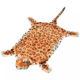 vidaXL Koberec v tvare leoparda, plyšový 139cm hnedý