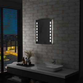 vidaXL Kúpeľňové LED nástenné zrkadlo 50x60 cm