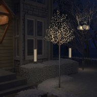 vidaXL Vianočný stromček 600 LED teplé biele svetlo kvety čerešne 300cm