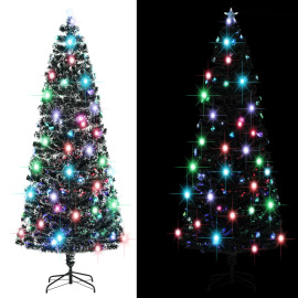 vidaXL Umelý vianočný stromček s podstavcom a LED 240 cm 380 vetvičiek