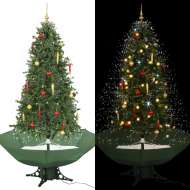 vidaXL Snežiaci vianočný stromček dáždnikovým podstavcom zelený 190cm - cena, porovnanie