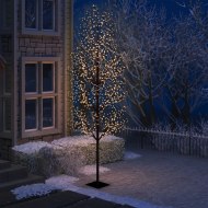 vidaXL Vianočný stromček 1200 LED teplé biele svetlo kvety čerešne 400cm