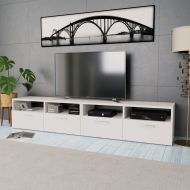 vidaXL TV stolíky, 2 ks, drevotrieska, 95x35x36 cm, biele - cena, porovnanie