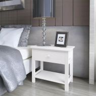vidaXL Biele drevené nočné stolíky 2 ks - cena, porovnanie