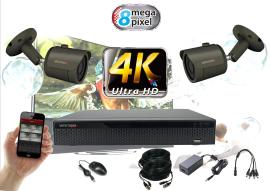 Monitorrs Security 4K AHD 2 kamerový set 8 Mpix GTube