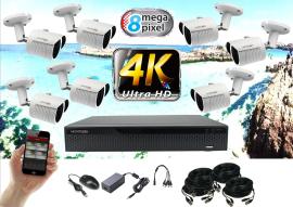 Monitorrs Security 4K AHD 7 kamerový set 8 Mpix WTube