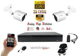 Monitorrs Security AHD 2 kamerový set 2 MPix TubeW