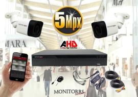 Monitorrs Security AHD 2 kamerový set 5 MPix Tube