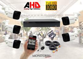 Monitorrs Security AHD 5 kamerový set 2 MPix Tube