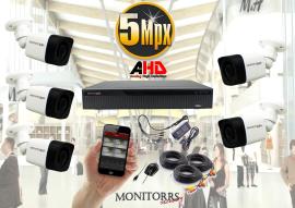 Monitorrs Security AHD 5 kamerový set 5 MPix Tube