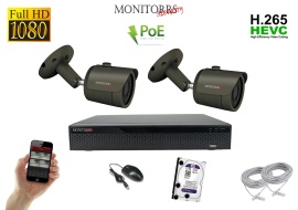 Monitorrs Security IP 2 kamerový set 2 Mpix GTube