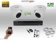 Monitorrs Security IP 2 kamerový set 2 Mpix WDome - cena, porovnanie