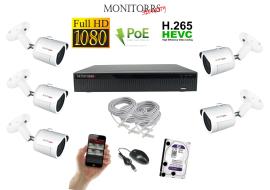 Monitorrs Security IP 5 kamerový set 2 Mpix WTube