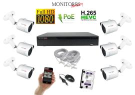 Monitorrs Security IP 6 kamerový set 2 Mpix WTube