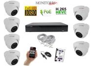 Monitorrs Security IP 7 kamerový set 2 Mpix WDome - cena, porovnanie