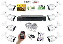 Monitorrs Security IP 8 kamerový set 2 Mpix WTube