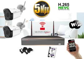 Monitorrs Security Wifi IP kamerový set 5MPix 2xkamera