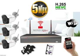 Monitorrs Security Wifi IP kamerový set 5MPix 3xkamera