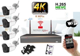 Monitorrs Security Wifi IP kamerový set 8MPix