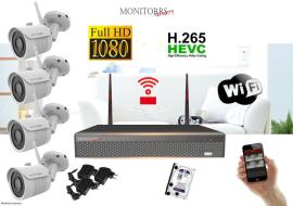 Monitorrs Security Wifi IP kamerový set Full HD 4 x kamera