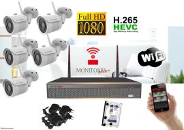 Monitorrs Security Wifi IP kamerový set Full HD 5 x kamera