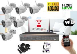 Monitorrs Security Wifi IP kamerový set Full HD 6 x kamera