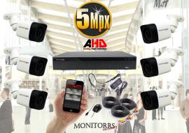 Monitorrs Security AHD 6 kamerový set 5 MPix Tube