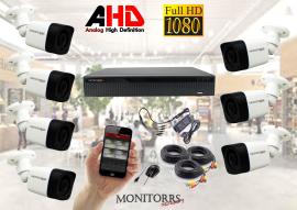 Monitorrs Security AHD 7 kamerový set 2 MPix Tube