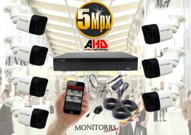 Monitorrs Security AHD 7 kamerový set 5 MPix Tube