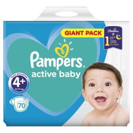 Pampers Active Baby 4+ 10-15kg 70ks
