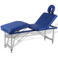 vidaXL Modrý skladací masážny stôl so 4 zónami a hliníkovým rámom - cena, porovnanie