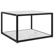 vidaXL Čajový stolík biely 60x60x35 cm tvrdené sklo - cena, porovnanie