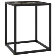 vidaXL Čajový stolík čierny s čiernym mramorovým sklom 40x40x50 cm - cena, porovnanie
