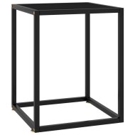 vidaXL Čajový stolík čierny s čiernym sklom 40x40x50 cm - cena, porovnanie