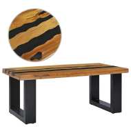vidaXL Konferenčný stolík 100x50x40 cm masívne teakové drevo a lávové kamene - cena, porovnanie