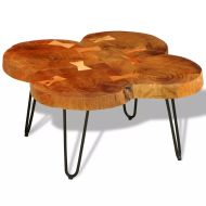 vidaXL Konferenčný stolík 35 cm, 4 kmene, drevený masív sheesham - cena, porovnanie