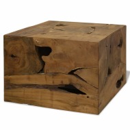 vidaXL Konferenčný stolík, 50x50x35 cm, pravé teakové drevo, hnedý - cena, porovnanie