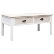 vidaXL Konferenčný stolík biela a prírodná farba 100x50x45 cm drevený - cena, porovnanie