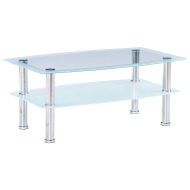 vidaXL Konferenčný stolík biely 100x60x42 cm tvrdené sklo - cena, porovnanie