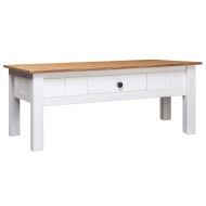 vidaXL Konferenčný stolík, biely 100x60x45 cm, borovica Panama Range - cena, porovnanie
