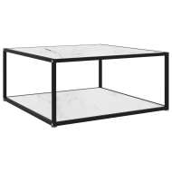 vidaXL Konferenčný stolík, biely 80x80x35 cm, tvrdené sklo - cena, porovnanie