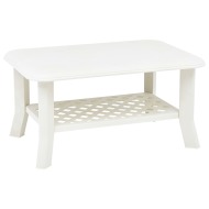 vidaXL Konferenčný stolík, biely 90x60x46 cm, plast - cena, porovnanie