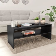 vidaXL Konferenčný stolík, čierny 100x40x40 cm, drevotrieska - cena, porovnanie