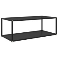 vidaXL Konferenčný stolík, čierny 100x50x35 cm, tvrdené sklo - cena, porovnanie