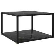 vidaXL Konferenčný stolík, čierny 60x60x35 cm, tvrdené sklo - cena, porovnanie