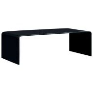 vidaXL Konferenčný stolík, čierny 98x45x31 cm, tvrdené sklo - cena, porovnanie